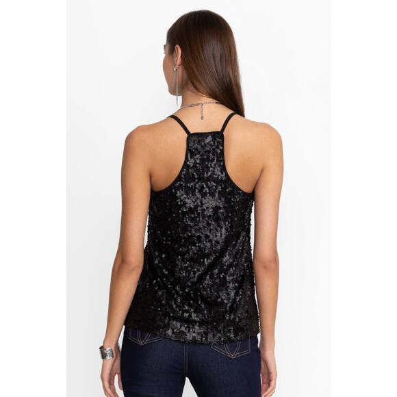 NWT Johnny Was Etta Sequin Cami Size XS Black Top - Picture 5 of 14